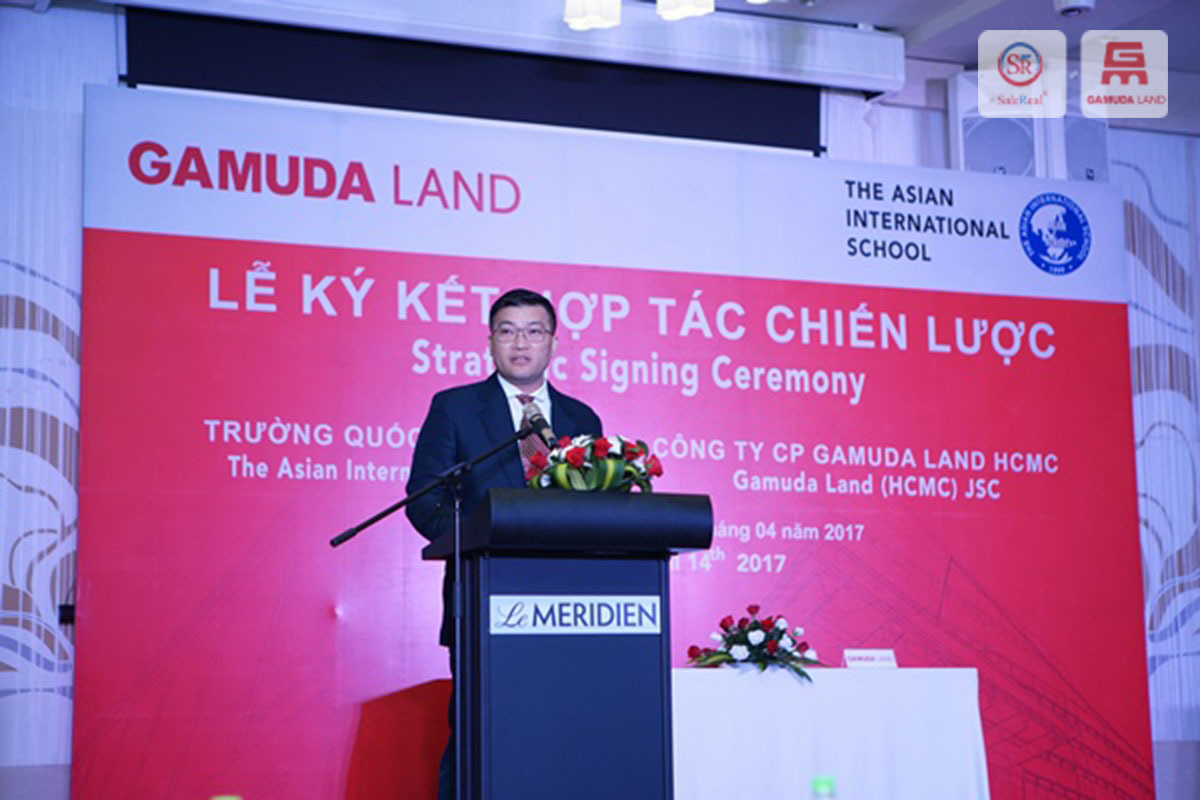 lanh dao dai dien gamuda land phat bieu tai su kien 
